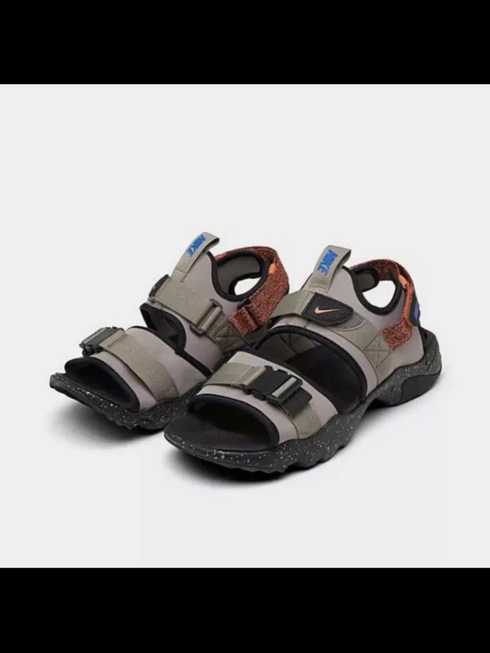 Nike Gray, Black and Rust Outdoor Strap Sandals